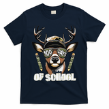 Oh Deer 100 Days Of School Are Here Deer Hunting 100th Day T-Shirt - Navy Blue