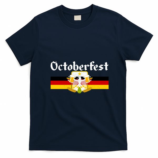 Octoberfest Deutschland Flag Matching Group Party T-Shirt - Navy Blue
