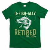O Fish Ally Retired EST 2026 Fishing T-Shirt - Irish Green