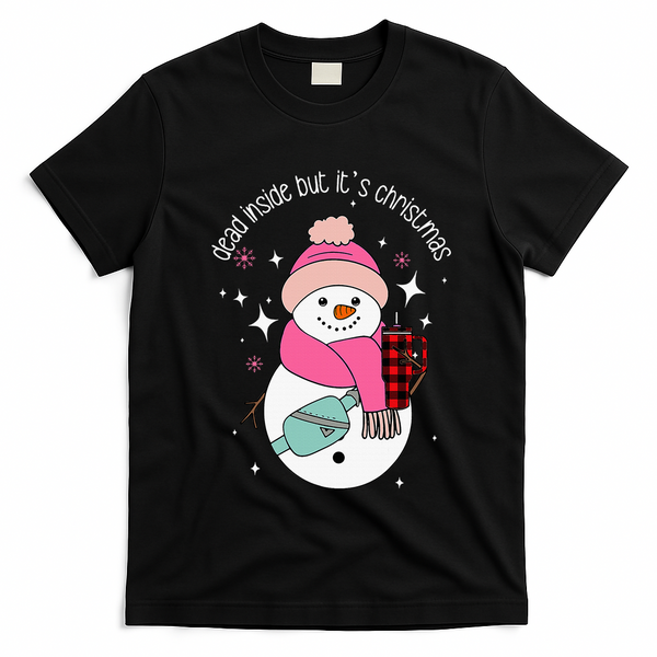 Out Here Looking Like A Snack Cute Boo Jee Xmas Snowman T-Shirt - Black