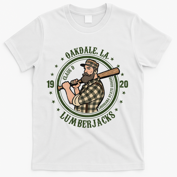 Oakdale Louisiana Lumberjacks Vintage Baseball Team T-Shirt - White