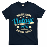 Original Parts Vintage Age To Perfection Premium Quality 1976 50th Birthday T-Shirt - Navy