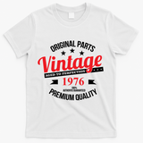 Original Parts Vintage Age To Perfection Premium Quality 1976 50th Birthday T-Shirt - White