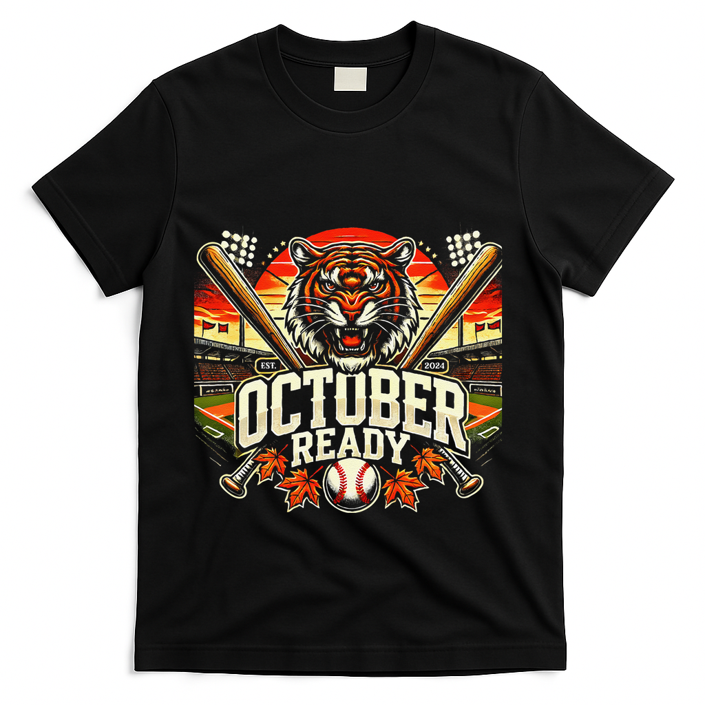 October Ready Funny For Ready Tiger T-Shirt - Black