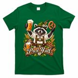 Oktoberfest Raccoon Prost Funny German T-Shirt - Irish Green