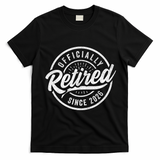 Officially Retired Since 2026 Distressed Emblem T-Shirt - Black