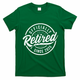Officially Retired Since 2026 Distressed Emblem T-Shirt - Irish Green