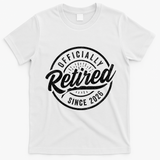 Officially Retired Since 2026 Distressed Emblem T-Shirt - White