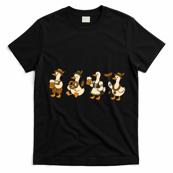 Oktoberfest Silly Goose German Octoberfest Beer Drinking Festival T-Shirt - Black