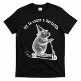 Off To Cause A Kerfuffle Capybara Scooter Chaos T-Shirt - Black