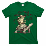 On The Way To Get My Shit Togther Cowboy Frog Turtle T-Shirt - Irish Green