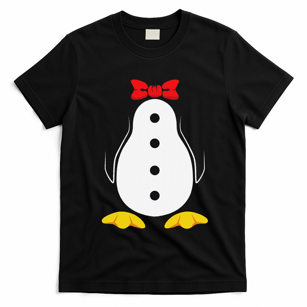 Penguin Costume Tuxedo Halloween Gift For T-Shirt - Black