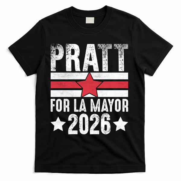 Pratt For La Mayor 2026 T-Shirt - Black