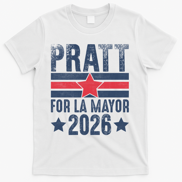 Pratt For La Mayor 2026 T-Shirt - White