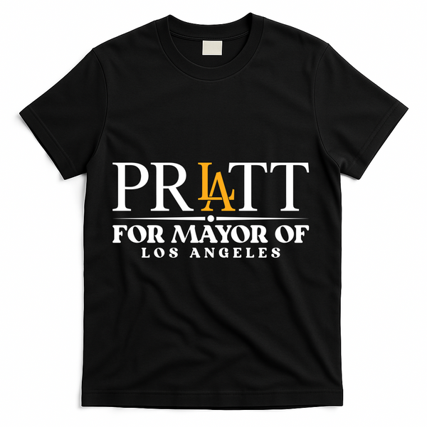 Pratt For Mayor Of Los Angelas LA Pride T-Shirt - Black