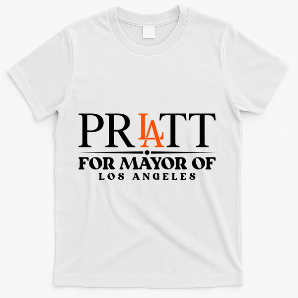 Pratt For Mayor Of Los Angelas LA Pride T-Shirt - White