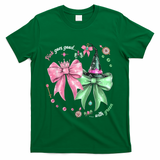 Pink Goes Good With Green Funny Halloween Witch T-Shirt - Green
