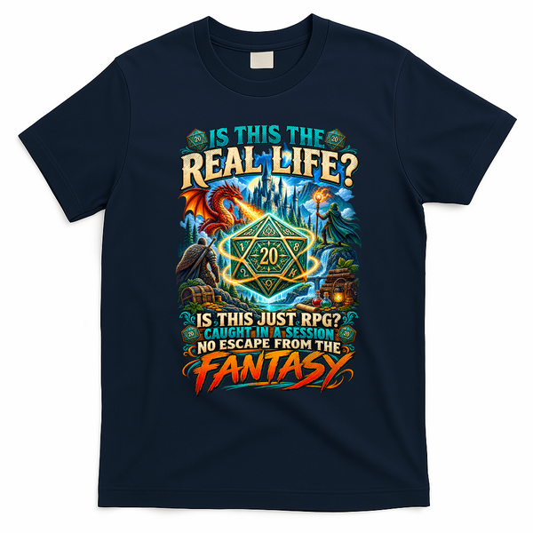 Playing Game RPG Master D20 Tabletop Funny RPG Gamer T-Shirt - Navy Blue