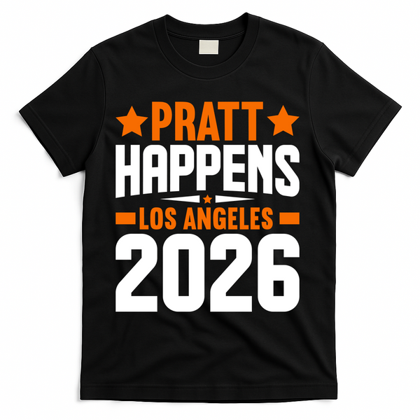 Pratt Happens 2026 Los Angeles T-Shirt - Black