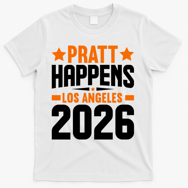 Pratt Happens 2026 Los Angeles T-Shirt - White