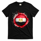 Proud Heritage Egypt Flag Soccer Ball T-Shirt - Black