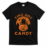 Pittsburgh Halloween Funny Yinz Got Candy Trick Or Treat Gift T-Shirt - Black