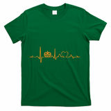 Pumpkin Heartbeat Halloween T-Shirt - Green