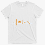 Pumpkin Heartbeat Halloween T-Shirt - White