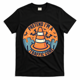 PRETEND IM A TRAFFIC CONE Halloween Costume T-Shirt - Black