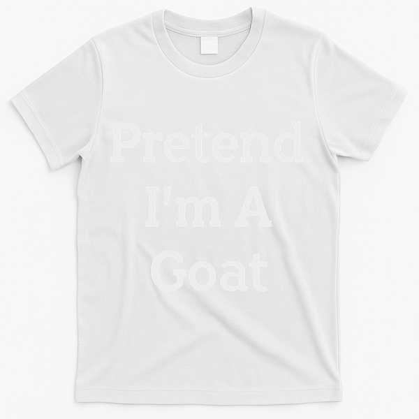 Pretend I'm A Goat Costume Party Funny Halloween Goat T-Shirt - White