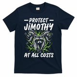 Protect Jimothy At All Cost Funny Raccoon Meme T-Shirt - Navy Blue