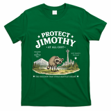 Protect Jimothy At All Cost Funny Raccoon T-Shirt - Irish Green