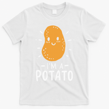 Potato Lazy Costume Halloween Vegan Kawaii T-Shirt - White