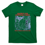 Protect Our National Parks Mothman Cryptid Horror T-Shirt - Irish Green
