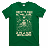 Protect Our National Parks Ghost Halloween Funny Haunting T-Shirt - Irish Green