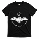 Protect Our Nocturnal Polalinators Bat With Moon Halloween T-Shirt - Black