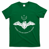 Protect Our Nocturnal Polalinators Bat With Moon Halloween T-Shirt - Green