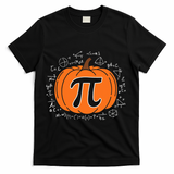 Pumpkin Pi Pie Math Teacher Funny Halloween Thanksgiving T-Shirt - Black