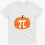 Pumpkin Pi Pie Math Teacher Funny Halloween Thanksgiving T-Shirt - White