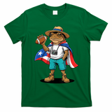 Puerto Rico Coqui Frog Funny Football T-Shirt - Irish Green