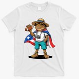 Puerto Rico Coqui Frog Funny Football T-Shirt - White