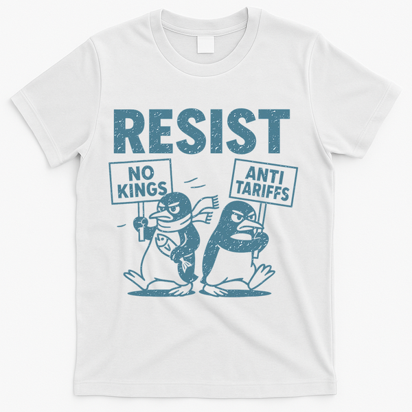 Penguin Resist Graphic Vintage Arctic Protest T-Shirt - White