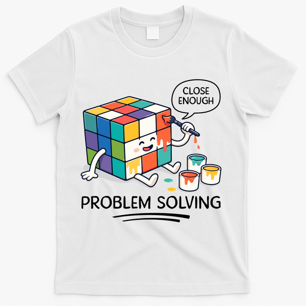 Problem Solving Close Enough T-Shirt - White
