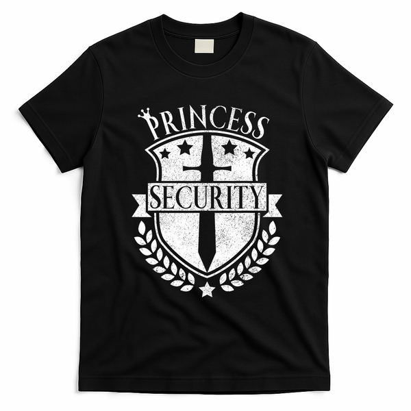 Princess Security Family Matching Trip Costume T-Shirt - Black