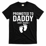 Promoted To Daddy EST 2026 New Baby Feet T-Shirt - Black