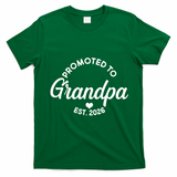 Promoted To Grandpa EST 2026 T-Shirt - Irish Green