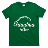 Promoted To Grandma EST 2026 T-Shirt - Irish Green