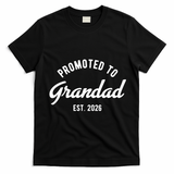 Promoted To Grandad 2026 T-Shirt - Black