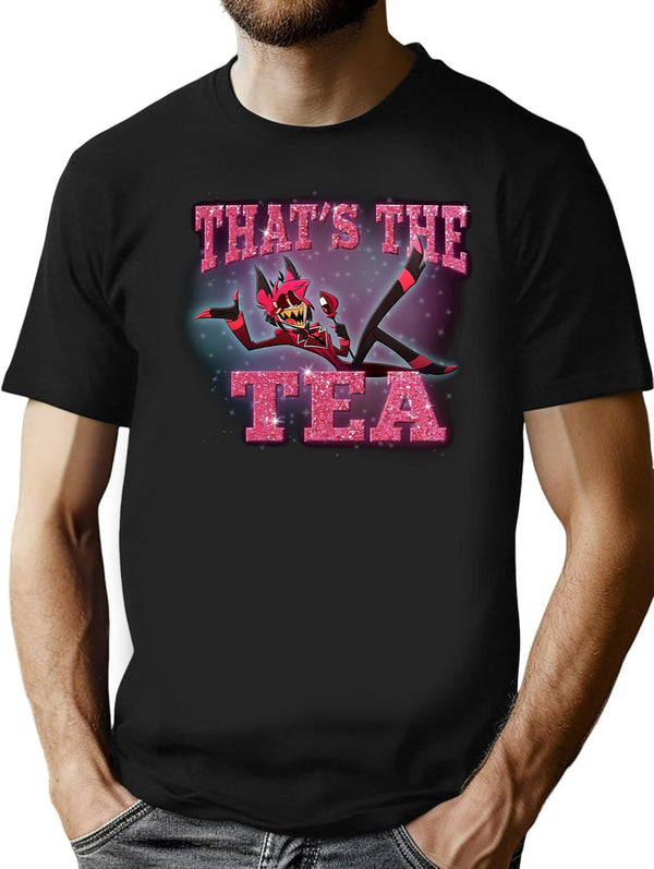Popomu Alastor - That's The Tea - Hazbin Hotel Essential Black T-Shirt - Black