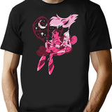 Popomu Angel Dust and Fat Nugget Valentines Night - Hazbin Hotel Essential Black T-Shirt - Black